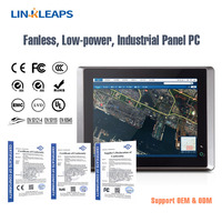 Venta Directa de Fábrica, Panel PC Táctil Industrial de 8 Pulgadas con Intel J1900 Integrado, 4GB DDR3, Doble GbE LAN, 2 COM, IP65 Impermeable
