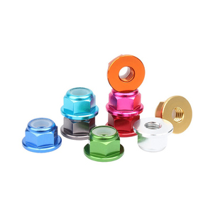 Écrou de blocage hexagonal à bride DIN 6923 M3-M64 en aluminium 6061 anodisé couleur pour ANBOR léger - Product Image 5
