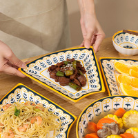 Ensemble de plats et bols en céramique créatifs nordiques, combinaison de vaisselle minimaliste de style européen pour mariage et anniversaire