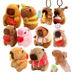 New Stock Kawaii <b>Bear</b> Capibara Stuffed Animal Keychain <b>Cute</b> Soft Plush Peluches Toy for Hamster and Capybara Lovers - Product Image 5