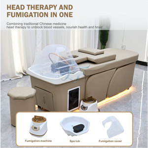 Fauteuil de massage et de lavage capillaire thaïlandais personnalisable en cuir avec circulation d'eau pour salons de beauté mondiaux - Product Image 2