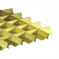 Plafond en grille ouverte en alliage d'aluminium perforé décoratif, design moderne, ignifuge et insonorisant pour les immeubles de bureaux