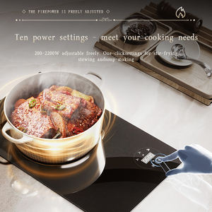Cuisinière à <span class=keywords><strong>gaz</strong></span> microcristalline 4mm à double usage électrique avec brûleur <span class=keywords><strong>Domino</strong></span> pour comptoir Installation intégrée Compatible au <span class=keywords><strong>gaz</strong></span> LP - Product Image 5