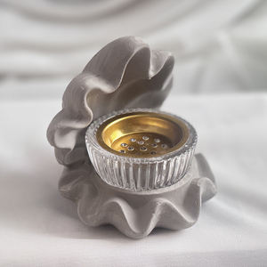 مبخر سيراميك يدوي الصنع مبخرة عربية تقليدية بنمط محفور - Product Image 1