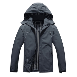 Lightweight <b>Men's</b> 100% Polyester Long Thin <b>Summer</b> <b>Jacket</b> with Zipper Front Pocket Waterproof & Breathable Casual Outerwear - Product Image 1
