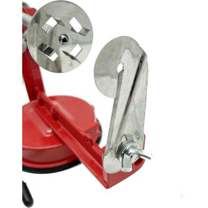 Coupe-pommes en spirale rouge en acier inoxydable avec base à ventouse puissante - Product Image 5