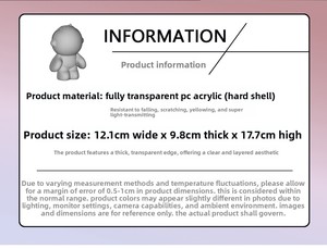 Étui de protection transparent en PC pour Star Hill <span class=keywords><strong>YOYO</strong></span>, édition limitée, coque rigide transparente, boîte de rangement anti-poussière - Product Image 2