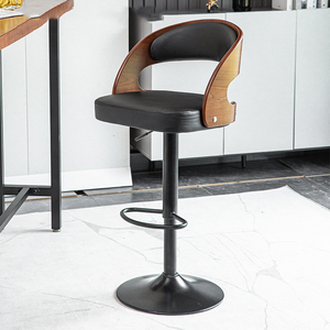 Giữa Thế Kỷ silla de bar nhà bếp đảo phân có thể điều chỉnh xoay Faux PU da thanh truy cập ghế Bentwood thanh phân cho kit - Product Image 1