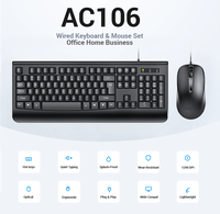 Nouveau kit clavier et souris filaire USB AC106 2026 pour le bureau et le gaming – Combos clavier-souris 2-en-1