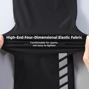 Sportanzug für Herren Laufbekleidung Frühling Schnelltrocknend Eng Anliegend Langärmlig Morgenlauf Training und Herbst Radfahren - Product Image 3