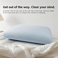 Oreiller de soutien cervical en mousse à mémoire de forme Huaju Sleep, confortable, moderne, de luxe, taille Queen, couche rafraîchissante, nouveau design, forme de pain, solide