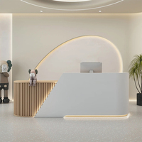 Nouveauté : mobilier de bureau moderne et luxueux, bureau de réception haut de gamme, multicolores, imperméable, facile à nettoyer, pour le hall d'accueil du bureau