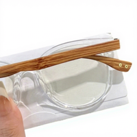 Lunettes anti-lumière bleue pour femmes, style vintage, monture ronde intégrale, motif grain de bois et design épuré