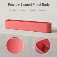 Grands pots à fleurs en métal pour l'extérieur, sections modulaires soudées, conception à verrouillage par vis