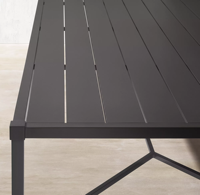 Ensemble de table et chaises de salle à manger en alliage d'aluminium Hangkai, imperméable et résistant au soleil, pour cour, hôtel, villa, patio