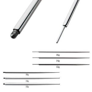 Aiguilles de perçage G23/ASTM F136 en titane, pré-stériles, accessoires de bijouterie à enfiler - Product Image 1