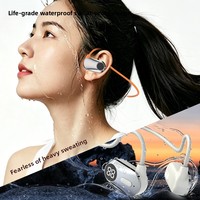 Écouteurs sportifs sans fil VV11 à conduction osseuse 6.0, sans fil intra-auriculaires, contrôle par bouton, assistant IA, étanchéité quotidienne