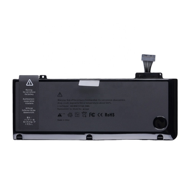 Factory Outlet 63.5wh Rechargeable Laptop Battery A1322 for Apple Macbook Pro 13 A1278 2009 2010 2011 2012 A1322