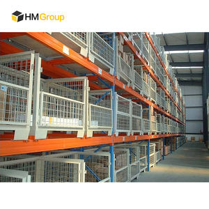 Toz boya depolama istiflenebilir metal çelik katlanır metalik gitterbox/ stillage kafes - Product Image 3