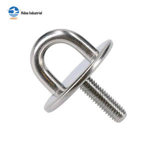 HIDEA - Œillet rond fileté de qualité marine, de 6 mm à 10 mm, en acier inoxydable 304 316, plaque ronde murale avec filetage - Product Image 4