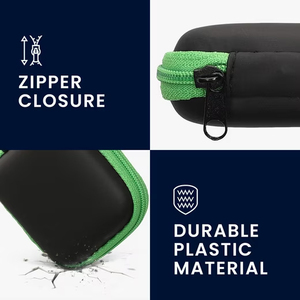 Oem ODM nhà máy tùy chỉnh đầy màu sắc PU EVA trường hợp tai nghe thể thao không thấm nước Earbuds Tai nghe bao bì với túi lưới - Product Image 2