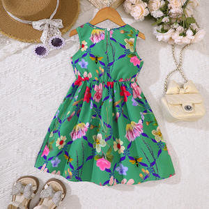 Kedatangan Baru untuk Anak Perempuan Ukuran Kecil dan Sedang, Gaun Tanpa Lengan Bermotif untuk Musim Semi dan Musim Panas - Product Image 2