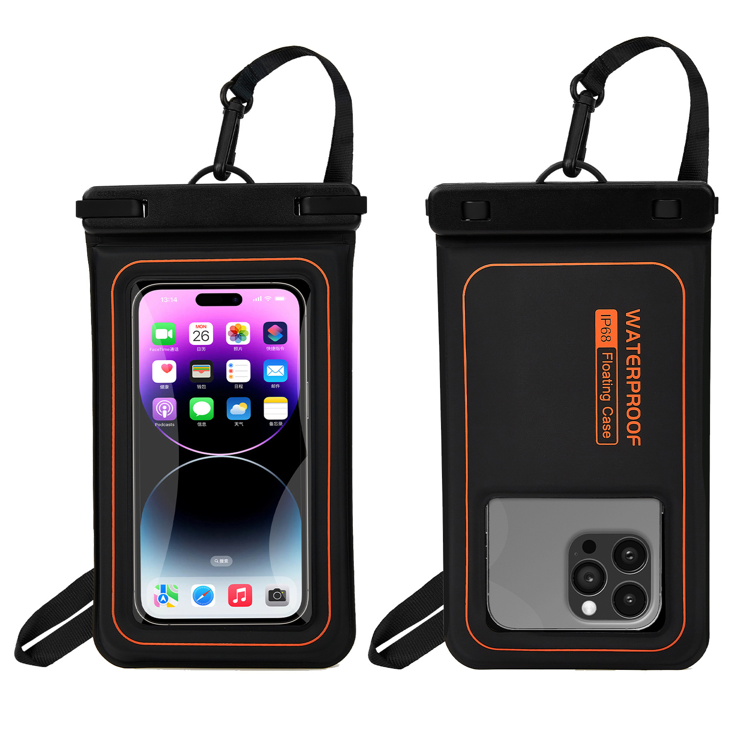 Wholesale Universal Floating Sponge Waterproof Phone Pouch IPX8 Underwater Diving Bag with Detachable Lanyard for All Smartphone