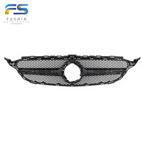 Calandre de protection faciale W205 amg, tout noire, avec trou pour appareil photo, bonne qualité, pour classe C 2019