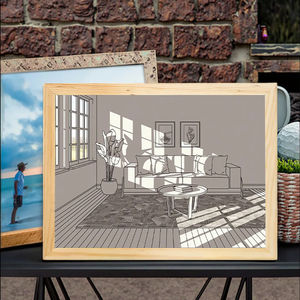 DIY creativo tamaño A4 luz nocturna Marco de moda UV impreso madera dormitorio cabecera venta al por mayor Ins iluminación - Product Image 6