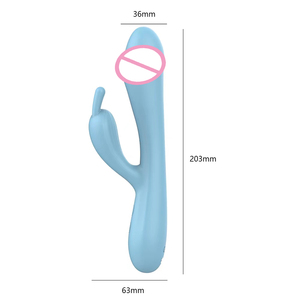 Voll verpacktes Silikon Ergonomische Form Klitoris G-Punkt Massage gerät Heizung Klopfer Kaninchen Vibrator für Erfahrung gemischte Orgasmen - Product Image 6