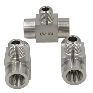 Estrattori ad alta pressione forgiato SS304 1/4 "ramo Tee ( FNPT X FNPT X MNPT) - Product Image 3