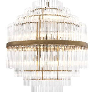 Candelabro de techo alto estilo Navia de EE. UU. Para escalera, moderno lujo, hogar, dormitorio, cocina, palo de cristal, candelabros ramificados - Product Image 4