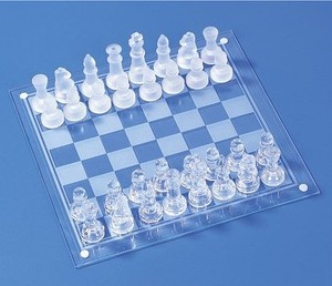 Hot Selling Luxury 25*25cm Frosted Glass Chess Set Children's Crystal Chessboard Puzzle <b>Board</b> Game Tabletop - Product Image 6