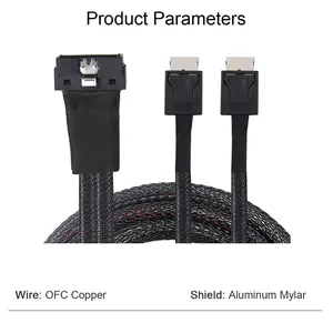 Cable adaptador PCI-E Ultraport Slimline SAS 4.0 LP de perfil bajo SFF-8654 Dual 2X OCulink 8611 <span class=keywords><strong>4i</strong></span> de 38 pines con cobre estañado para computadora - Product Image 2
