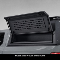 Auvent de camion en aluminium noir mat avec rails de toit à fentes en T, fenêtres à persiennes, fenêtres latérales coulissantes, verrouillage à clé, OEM ODM