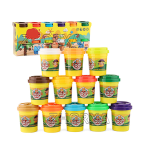 Zhorya - Juego de 12 colores de arcilla para modelar de secado al aire, no tóxica, suave, para manualidades creativas, juguete educativo para niños con caja de almacenamiento - Product Image 1
