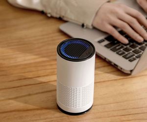 Purificateur d'air portable compact à ions négatifs, réduit les odeurs de fumée et les particules de poussière, pour la maison et la voiture, coffret cadeau en couleur rouge - Product Image 2