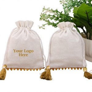 Premium Quality Cotton Drawstring Pouch <b>Bag</b> For Jewelry Packaging Custom Branding Wedding Potli <b>bags</b> <b>Small</b> Packaging Accessories - Product Image 2