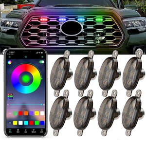 GICOO Feux de calandre avant RGB à lentille fumée, feux de jour LED pour la modification de pick-up, SUV tout-terrain - Product Image 5