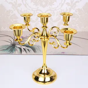 Candlestick Metal Candle Holders Set Candle Holders for Weddings Decorative Candelabra Metal 5 branch Candelabra Candle Stand
