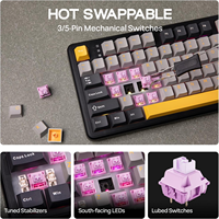 Original AULA F108 Wireless Mechanical Keyboard 108Keys Full Size Gasket Mount Tri-Mode RGB Hot Swappable Creamy Gaming Keyboard