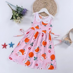 Vestido de Verano 2022 con Diseño Nuevo y Mangas con Volantes, Estampado Animal Adorable, Ropa para Niñas - Product Image 4