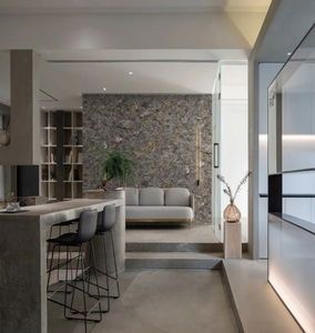 Panneau mural en PVC 1000 mm x 10 mm, aspect pierre calcaire <span class=keywords><strong>Angers</strong></span>, facile à installer, imperméable, anti-moisissure - Product Image 1