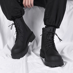 Chaussures de sécurité de travail en cuir véritable pour hommes avec fermeture à bouton Imperméables et antidérapantes pour chantier Bottes résistantes à l'usure - Product Image 2