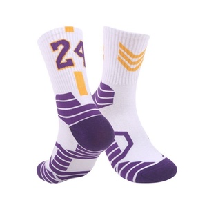Chaussettes de basketball pour hommes, <span class=keywords><strong>mi</strong></span>-mollet, chaussettes de sport athlétiques, chaussettes de course absorbant la transpiration, antidérapantes, <span class=keywords><strong>en</strong></span> <span class=keywords><strong>coton</strong></span> - Product Image 1