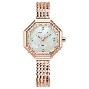 นาฬิกาข้อมือผู้หญิง Mini Focus MF0304L MF 0304 ระบบควอตซ์ญี่ปุ่น สายตาข่าย กันน้ำ สำหรับ Montre Femme Reloj - Product Image 6