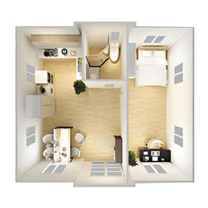 Casa Contenedor Plegable de 20 pies con Paneles Sándwich Transpirables, Expandible, Modular, Moderna, para Dormitorio, Sala de Estar Exterior o Taller - Product Image 4