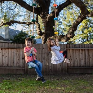 Corda Escada 2M altura Kids Garden <span class=keywords><strong>Tree</strong></span> Pátio Disco Pendurado Escalada escada Corda com Corda de Escalada