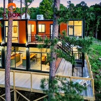 Villa de luxe Cbox pour l'extérieur, appartement modulaire préfabriqué à 2 étages avec chambres, cuisine, maison conteneur en kit