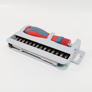 Ratchet Screwdriver Set 16 In 1 With Bit Storage Box Magnetic Metric 300 Mm Folding Plastic Frame - Product Image 1